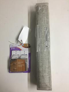 Roll of Textured Wall Paper & Furniture Anchors.