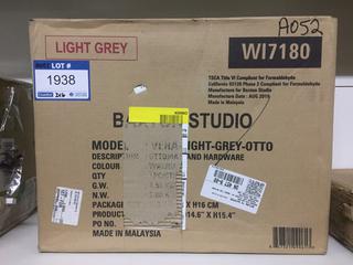 Baxton Studio WI7180 Light Grey Ottoman.