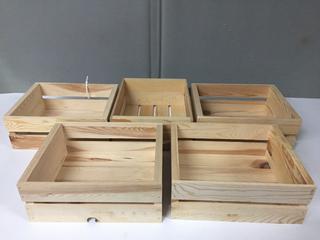 (5) Wood Crates.