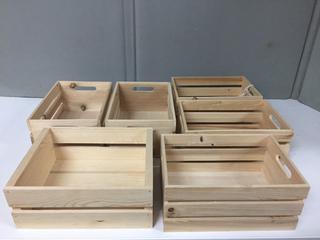 (5) Wood Crates.