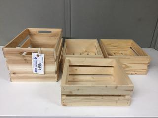 (4) Wood Crates.
