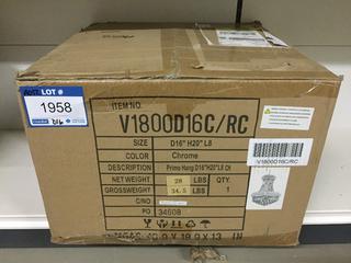 Elegant V1800D16C/RC Chrome Chandelier, 16" x 20" x 8".