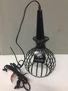 Ashley Design Black Metal Pendant Lamp.
