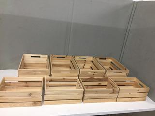(8) Wood Crates.
