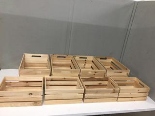 (8) Wood Crates.