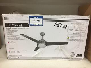 52" Skylark 3 Blade Fan With Light, 52SKY3ESN.