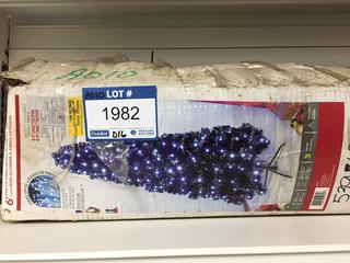 6' Pre-Lit Black Fibre Optic Tree.