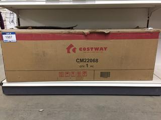 Costway CM22068 7.5ft Snow Flocked Hinged Artificial Christmas Tree.