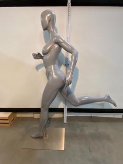 71" PVC Running Mannequin c/w Stand (Female).