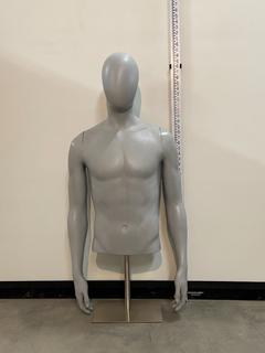 48" PVC Top Mannequin c/w Stand (Male).