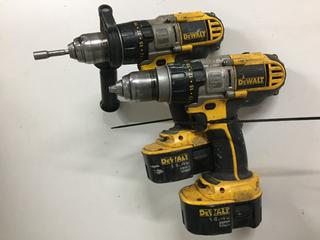 (2) DeWalt Cordless Drills.