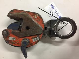 Plate Clamp Cam Lock, 2 Tons, 0-35mm Orange/Blue.