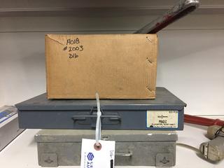 Small Misc. Hand Tools, RIDGID 18" Aluminum Pipe Wrench, (1) Empty Metal Rivet Case, (1) First Aid Kit.