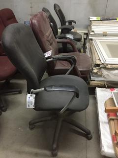Rolling Office Chairs (1) Maroon (3) Black