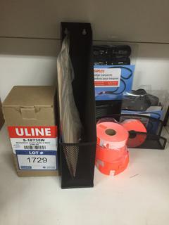 Office Organizers, Badge Lanyards & White/Orange Labels.