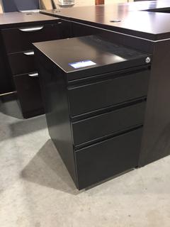 Black File Cabinet, 21.75x15x26.5" Tall.