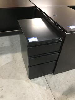 Black File Cabinet, 21.75x15x26.5" Tall.