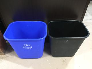 Small Garbage & Recycling Bin.