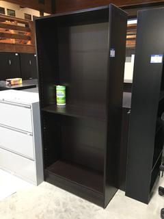 Brown Book Shelf, 31.5" Wide x 71" Tall x 13.75" Wide.