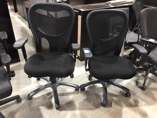 (2) Black Mesh Back Office Chairs.