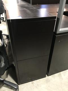 Above Desk Cabinet, 36 1/4" Wide x 14 1/4" Deep x 17" Tall.