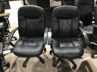 (2) Black Office Chairs.