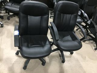 (2) Black Office Chairs.