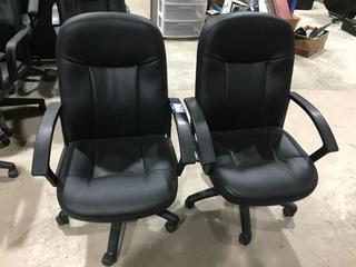 (2) Black Office Chairs.