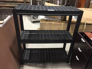 Plastic Shelf, 3' Wide 39 1/2" Tall.