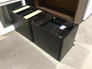 (2) Office Cabinets, 15 5/8" x 22" x 19" Tall.