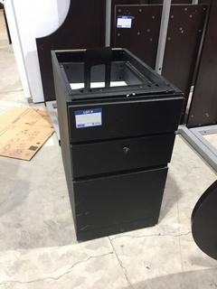 Black Filing Cabinet, 27" x 16 1/4" x 29" Tall.