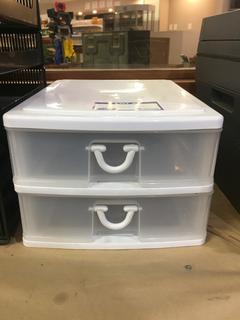 Plastic 2 Drawer Organizer.
