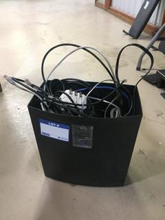 Bin of Assorted Computer/ Electronic Cords.