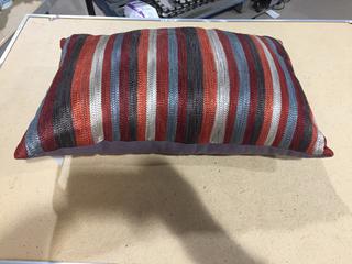 (3) Multi Colored Throw Pillows.