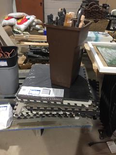 Quantity of Foam Mats and Ends, & Garbage Bin.
