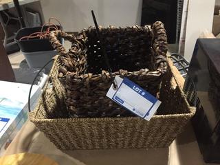 (2) Wicker Baskets.