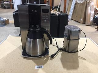 Mr. Coffee Coffee Maker & Electric Grinder.