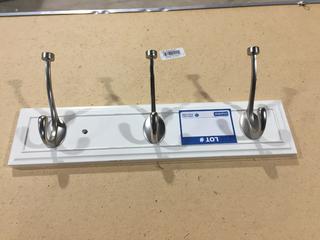 White & Chrome Coat Hook.