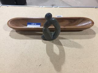 Wooden Serving Dish & Decoration.