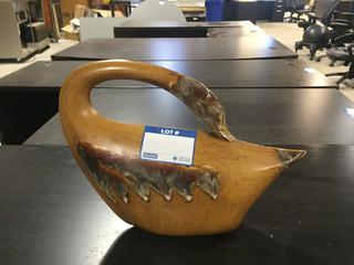 Wooden Duck Decor, 17 1/2" Wide x 13" Tall.