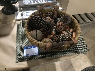 Basket with Contents & (4) Place Mats.