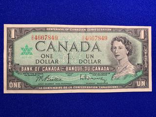1967 Canada One Dollar Bank Note S/N OO4667849.