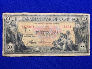 1935 Canada Twenty Dollar Bank Note S/N 112301.