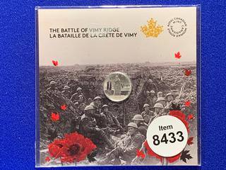 2017 Canada Three Dollar .9999 Fine Silver Coin, "The Battle of Vimy Ridge".