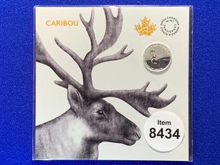 2018 Canada Three Dollar .9999 Fine Silver Coin, "Caribou".