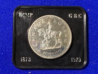 1973 Canada Silver Dollar, "RCMP Centennial".