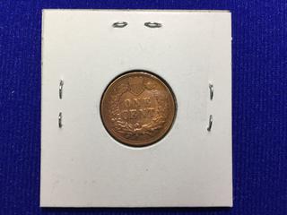 1900 United States One Cent Bronze Coin, "Indian Head".