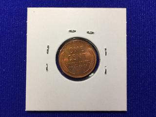 1958 United States One Cent Copper Coin, "Lincoln".