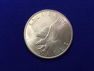 Sunshine Minting One Troy Ounce .999 Fine Silver Coin, "Silver Eagle".