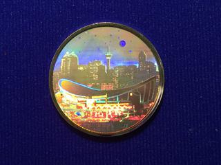 2006 Canada Twenty Dollar Silver Holographic Coin, "Saddledome".